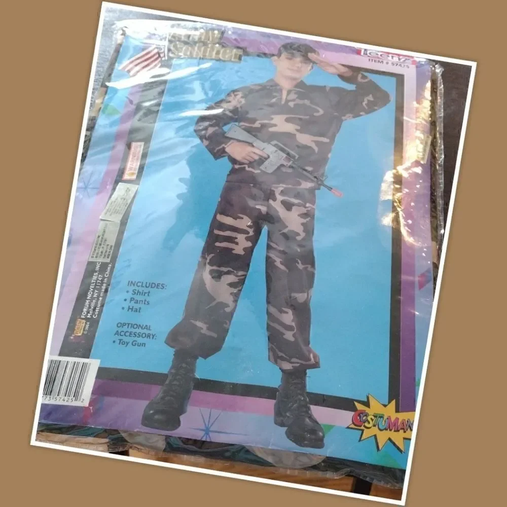 NWT Halloween Soldier Costume size Teen pants waist 34